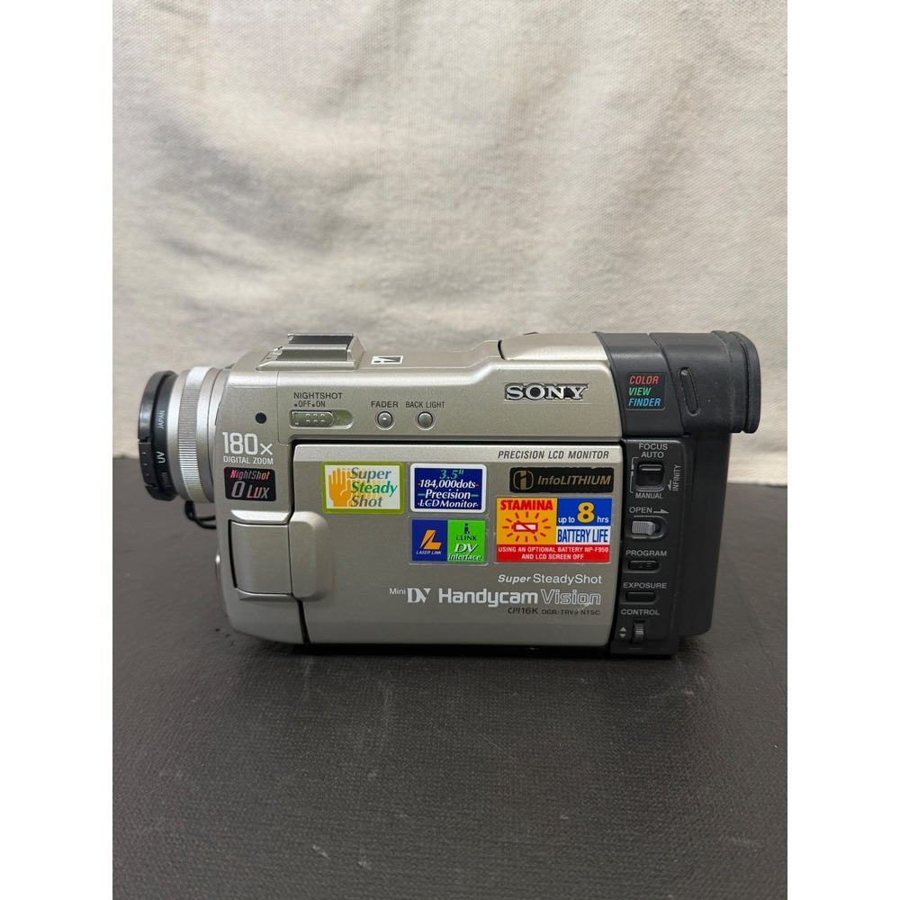 Sony Camcorder Silver Vintage DCR-TRV9 Handycam MiniDV Parts Repair